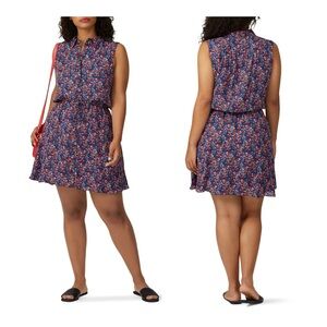 Parker XXL Silk Blend Jemma Black With Colorful Floral Print Dress